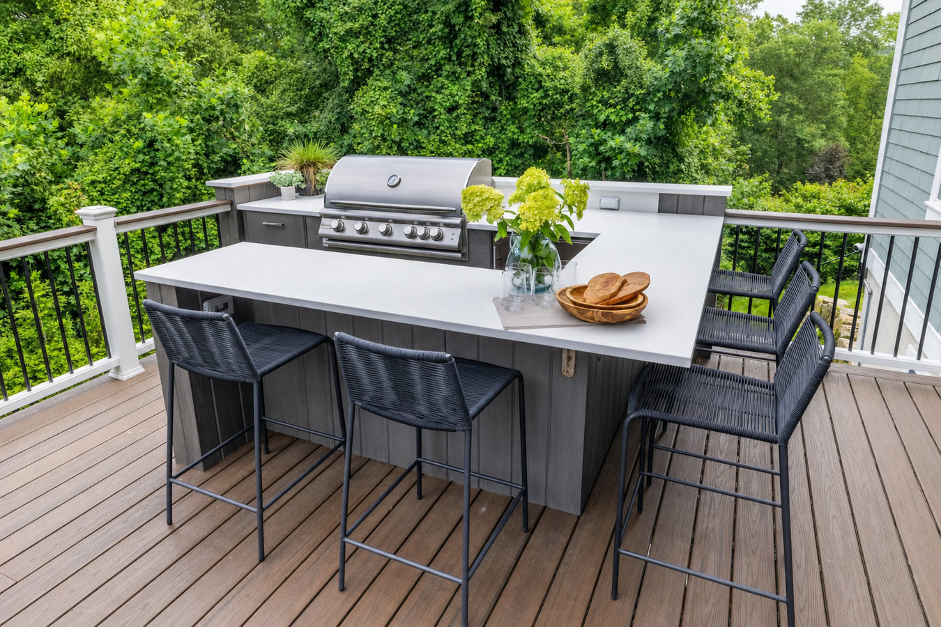Outdoor kitchen decks